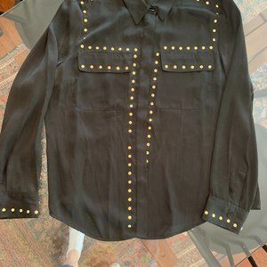 Michael Kors black studded blouse